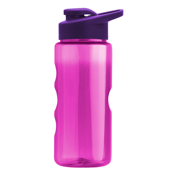 Finger Grip Tritan™ Translucent Bottle, 22oz. - Drink Thru Lid
