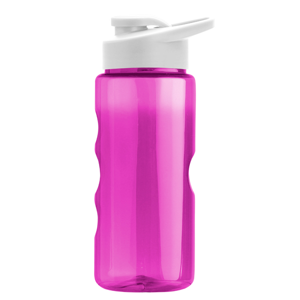 Finger Grip Tritan™ Translucent Bottle, 22oz. - Drink Thru Lid
