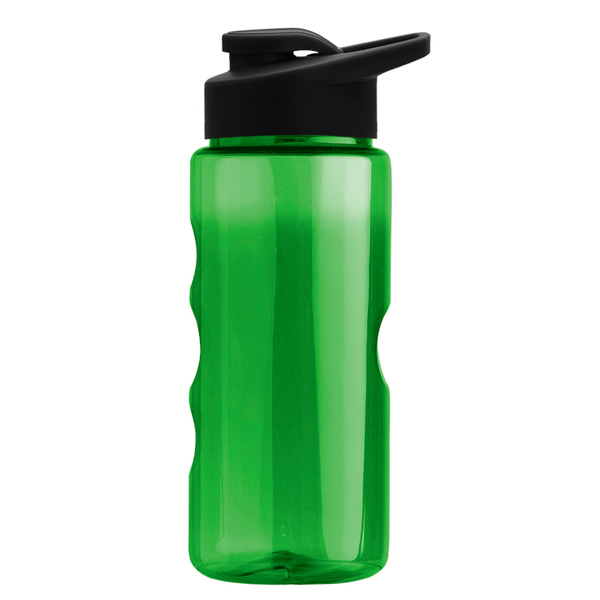 Finger Grip Tritan™ Translucent Bottle, 22oz. - Drink Thru Lid