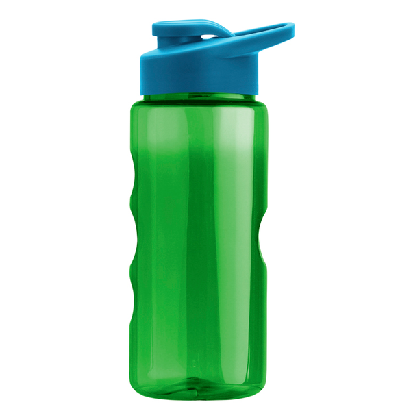 Finger Grip Tritan™ Translucent Bottle, 22oz. - Drink Thru Lid