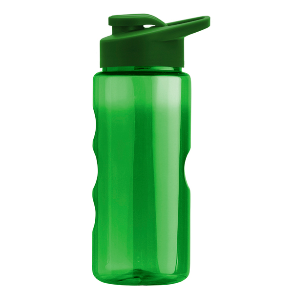 Finger Grip Tritan™ Translucent Bottle, 22oz. - Drink Thru Lid