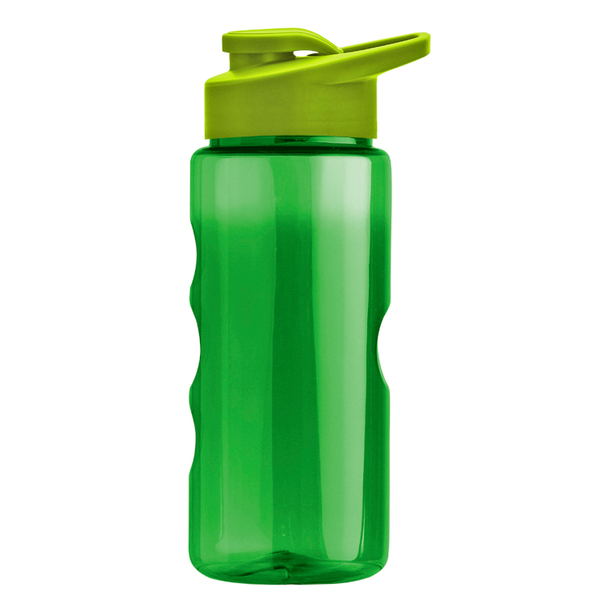 Finger Grip Tritan™ Translucent Bottle, 22oz. - Drink Thru Lid