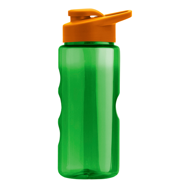 Finger Grip Tritan™ Translucent Bottle, 22oz. - Drink Thru Lid