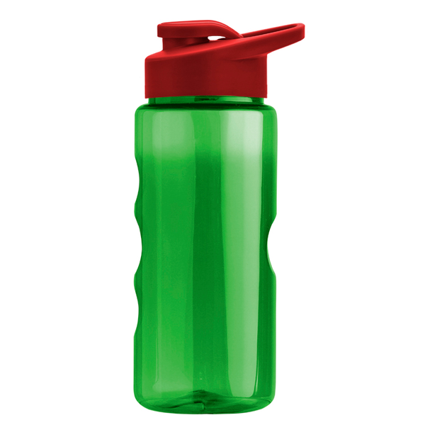 Finger Grip Tritan™ Translucent Bottle, 22oz. - Drink Thru Lid