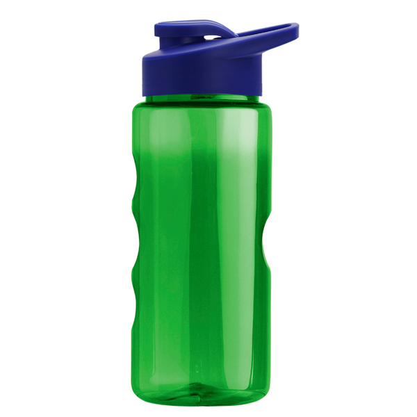Finger Grip Tritan™ Translucent Bottle, 22oz. - Drink Thru Lid