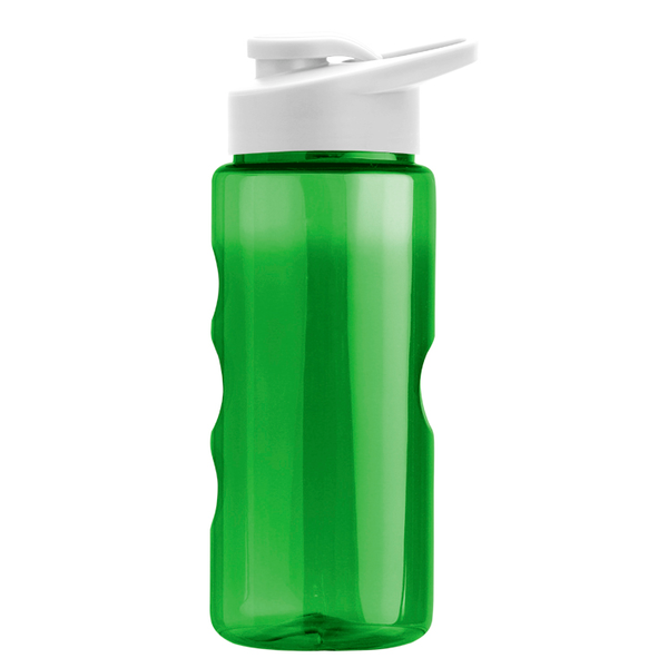 Finger Grip Tritan™ Translucent Bottle, 22oz. - Drink Thru Lid