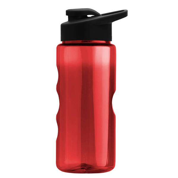 Finger Grip Tritan™ Translucent Bottle, 22oz. - Drink Thru Lid
