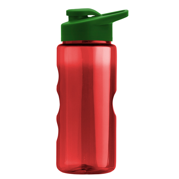 Finger Grip Tritan™ Translucent Bottle, 22oz. - Drink Thru Lid