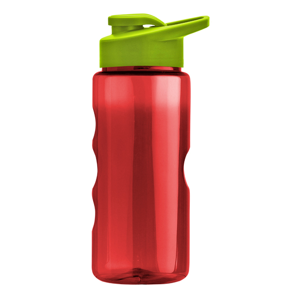 Finger Grip Tritan™ Translucent Bottle, 22oz. - Drink Thru Lid
