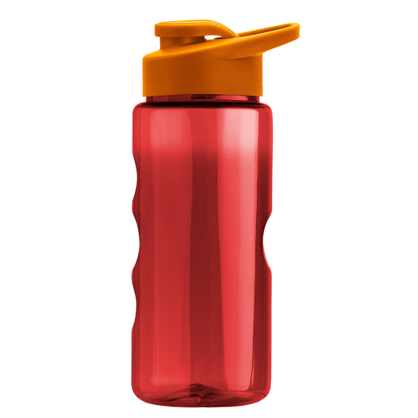 Finger Grip Tritan™ Translucent Bottle, 22oz. - Drink Thru Lid