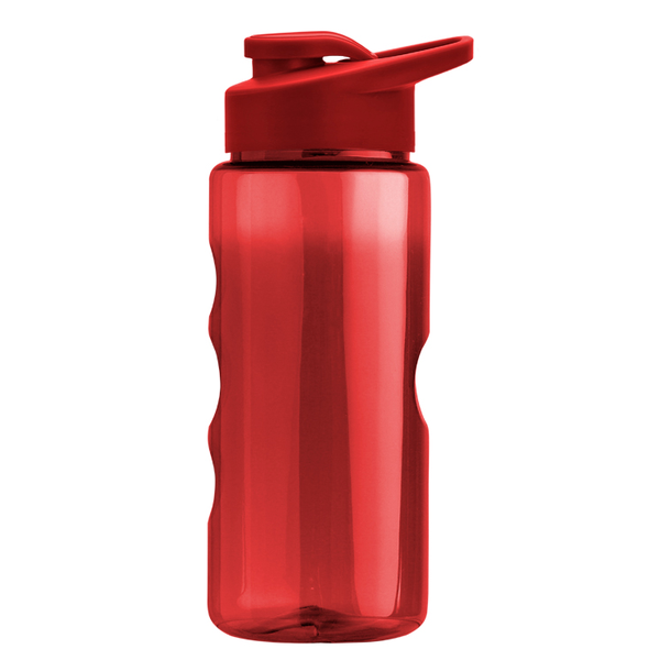 Finger Grip Tritan™ Translucent Bottle, 22oz. - Drink Thru Lid