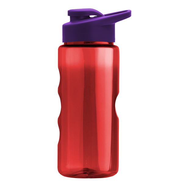 Finger Grip Tritan™ Translucent Bottle, 22oz. - Drink Thru Lid