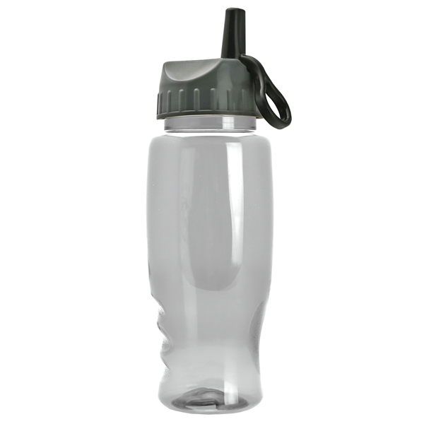 Transparent Grip Poly-Pure Sport Bottle, 27oz. - Ring Straw Lid