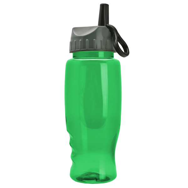 Transparent Grip Poly-Pure Sport Bottle, 27oz. - Ring Straw Lid