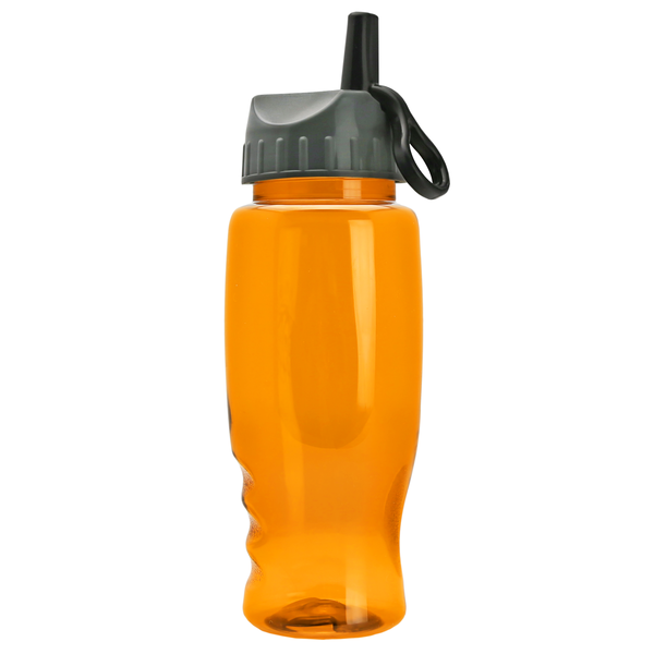 Transparent Grip Poly-Pure Sport Bottle, 27oz. - Ring Straw Lid