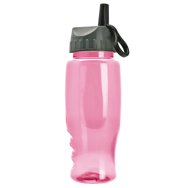 Transparent Grip Poly-Pure Sport Bottle, 27oz. - Ring Straw Lid