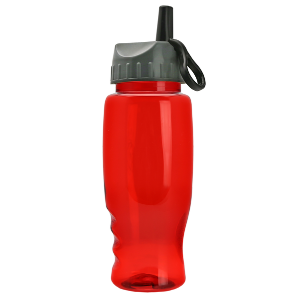 Transparent Grip Poly-Pure Sport Bottle, 27oz. - Ring Straw Lid