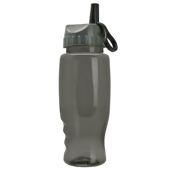 Transparent Grip Poly-Pure Sport Bottle, 27oz. - Ring Straw Lid