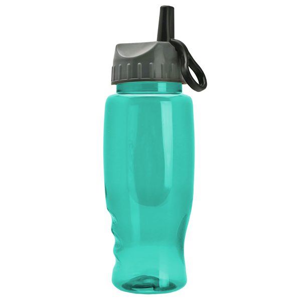 Transparent Grip Poly-Pure Sport Bottle, 27oz. - Ring Straw Lid