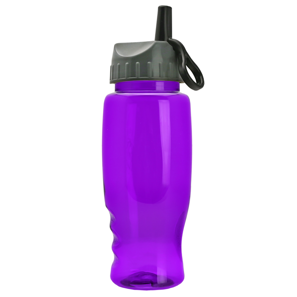 Transparent Grip Poly-Pure Sport Bottle, 27oz. - Ring Straw Lid