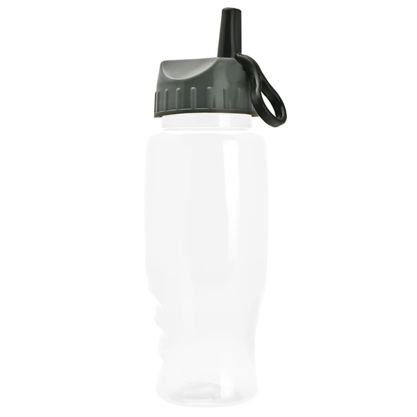 Transparent Grip Poly-Pure Sport Bottle, 27oz. - Ring Straw Lid