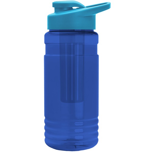 Groove Infuser Tritan™ Transparent Bottle, 20oz. - Drink Thru Lid