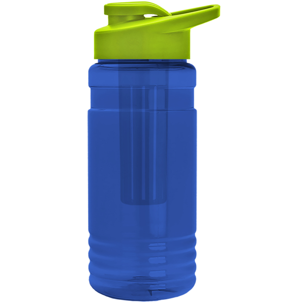 Groove Infuser Tritan™ Transparent Bottle, 20oz. - Drink Thru Lid