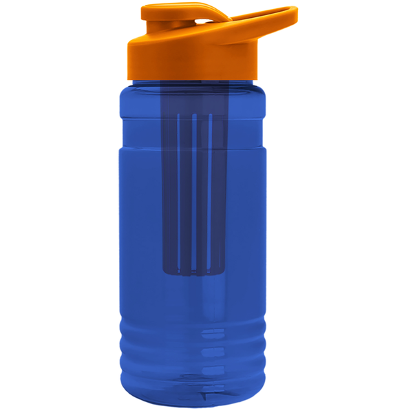 Groove Infuser Tritan™ Transparent Bottle, 20oz. - Drink Thru Lid