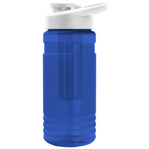 Groove Infuser Tritan™ Transparent Bottle, 20oz. - Drink Thru Lid