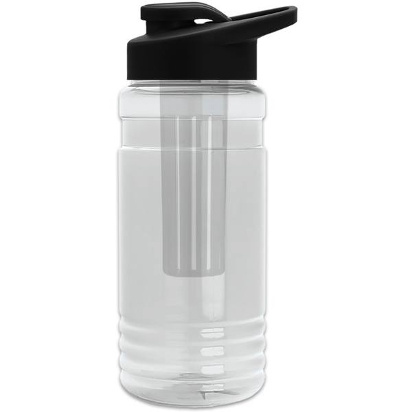 Groove Infuser Tritan™ Transparent Bottle, 20oz. - Drink Thru Lid
