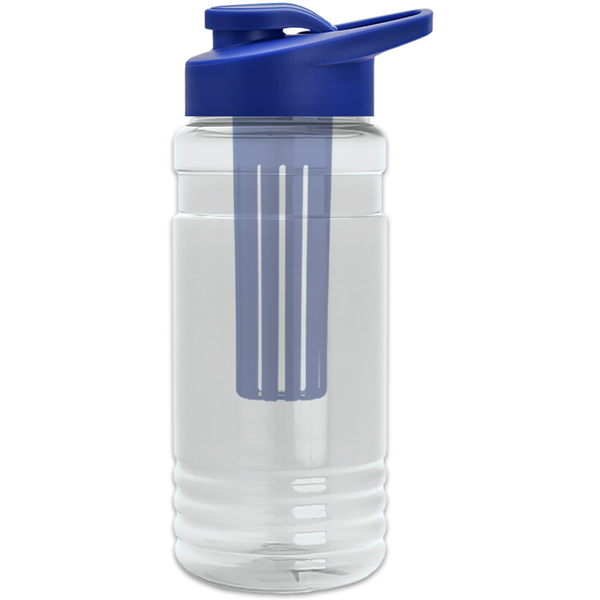 Groove Infuser Tritan™ Transparent Bottle, 20oz. - Drink Thru Lid