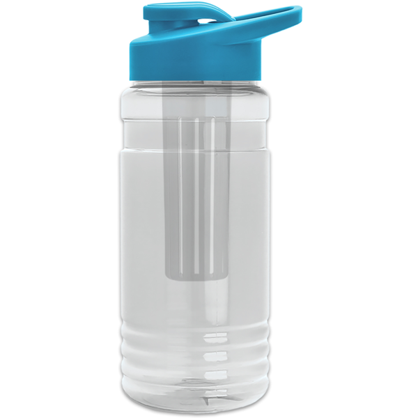 Groove Infuser Tritan™ Transparent Bottle, 20oz. - Drink Thru Lid