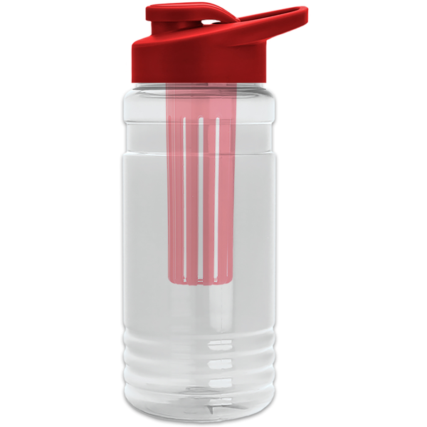 Groove Infuser Tritan™ Transparent Bottle, 20oz. - Drink Thru Lid