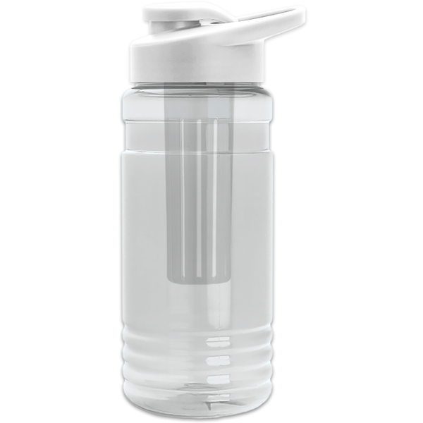 Groove Infuser Tritan™ Transparent Bottle, 20oz. - Drink Thru Lid