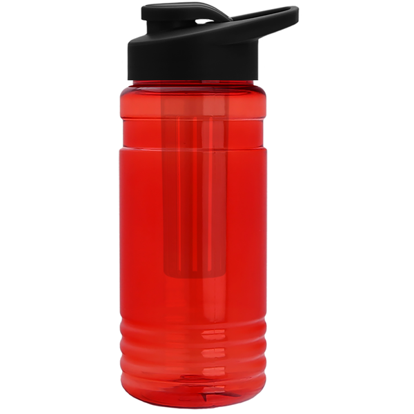 Groove Infuser Tritan™ Transparent Bottle, 20oz. - Drink Thru Lid