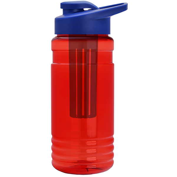Groove Infuser Tritan™ Transparent Bottle, 20oz. - Drink Thru Lid