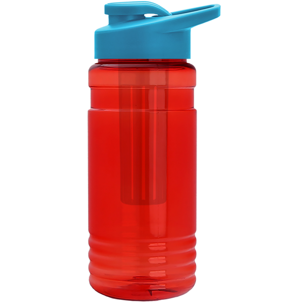 Groove Infuser Tritan™ Transparent Bottle, 20oz. - Drink Thru Lid
