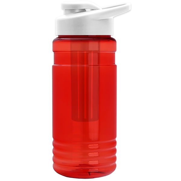 Groove Infuser Tritan™ Transparent Bottle, 20oz. - Drink Thru Lid