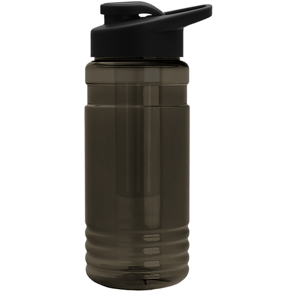 Groove Infuser Tritan™ Transparent Bottle, 20oz. - Drink Thru Lid