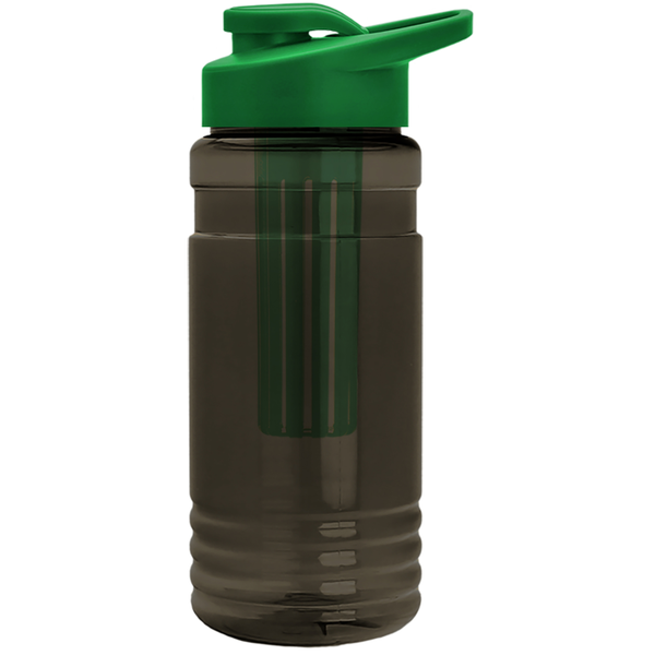 Groove Infuser Tritan™ Transparent Bottle, 20oz. - Drink Thru Lid