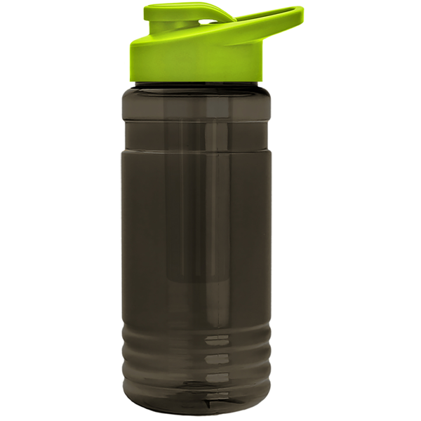 Groove Infuser Tritan™ Transparent Bottle, 20oz. - Drink Thru Lid