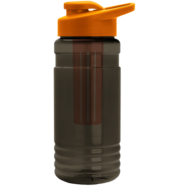 Groove Infuser Tritan™ Transparent Bottle, 20oz. - Drink Thru Lid