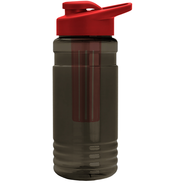 Groove Infuser Tritan™ Transparent Bottle, 20oz. - Drink Thru Lid