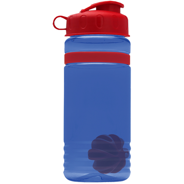 Grip Stripe Shaker Tritan™ Bottle, 20oz. - Flip Top Lid