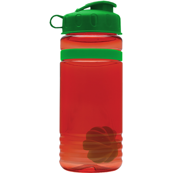 Grip Stripe Shaker Tritan™ Bottle, 20oz. - Flip Top Lid