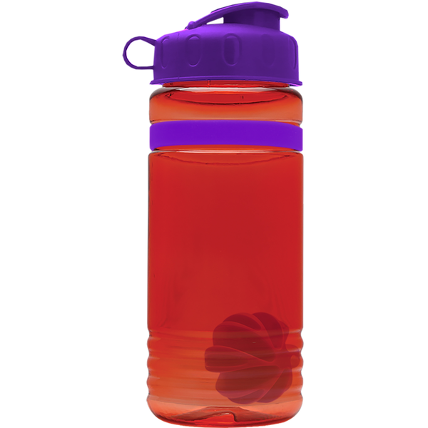 Grip Stripe Shaker Tritan™ Bottle, 20oz. - Flip Top Lid