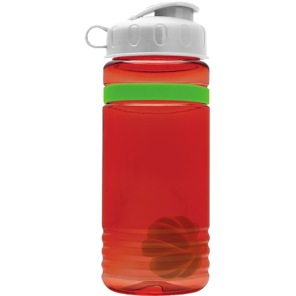 Grip Stripe Shaker Tritan™ Bottle, 20oz. - Flip Top Lid