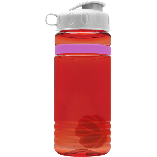 Grip Stripe Shaker Tritan™ Bottle, 20oz. - Flip Top Lid