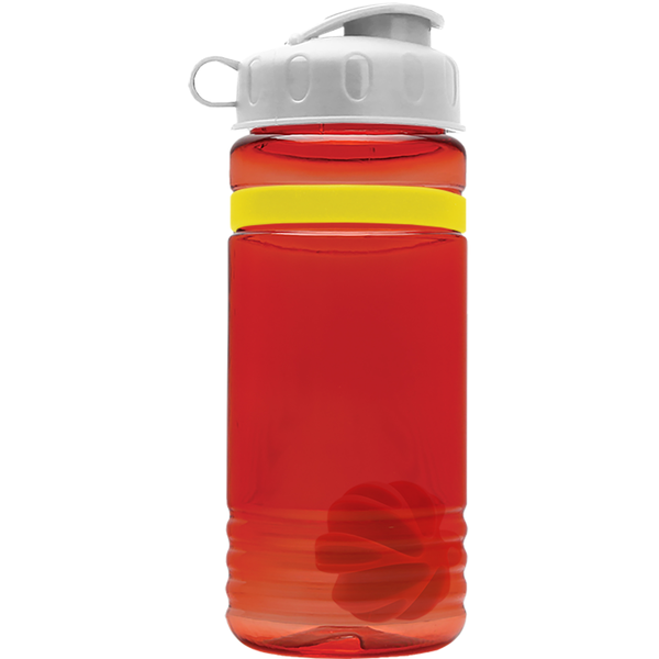 Grip Stripe Shaker Tritan™ Bottle, 20oz. - Flip Top Lid