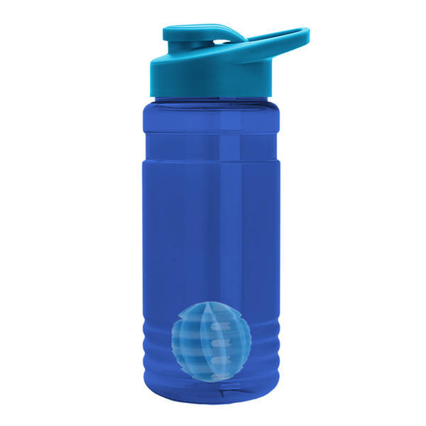 Groove Shaker Tritan™ Transparent Bottle, 20oz. - Drink Thru Lid
